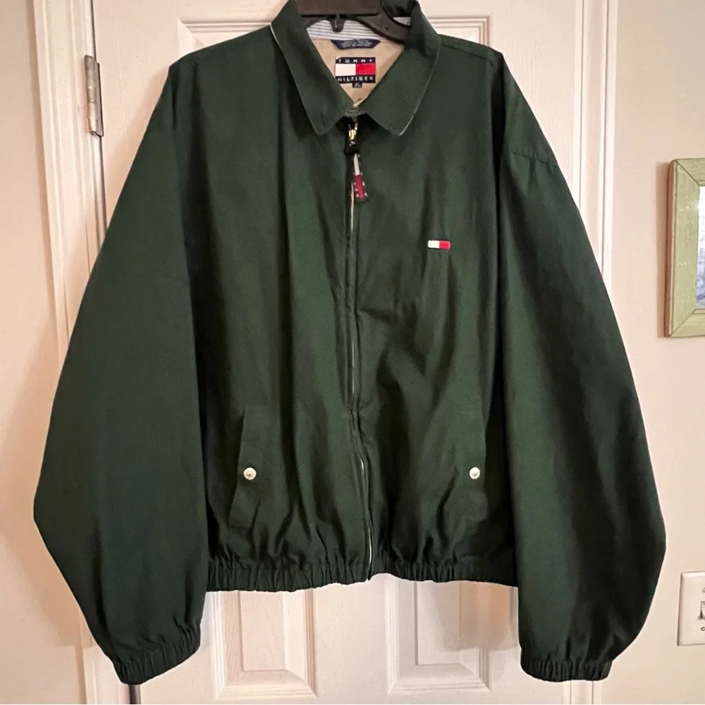 Vintage 1990s Tommy Hilfiger Harrington Crest Jacket Men's Size XL - Picture 1 of 9